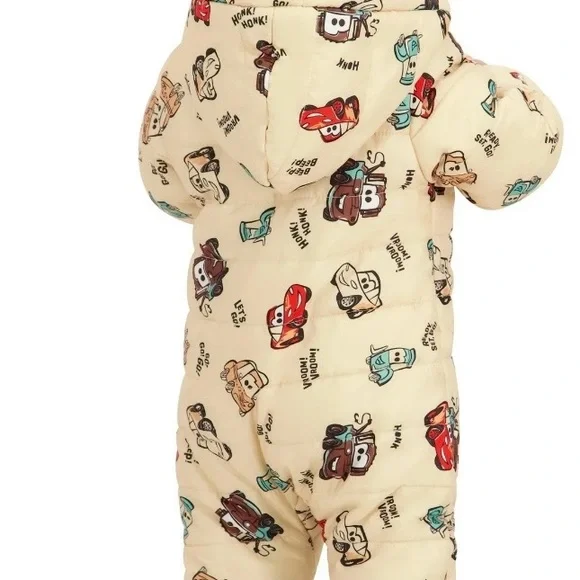 Disney Pixar Cars Character Baby Hooded Puffer Pram Suit, Sizes 6-9 Months - Picture 4 of 6